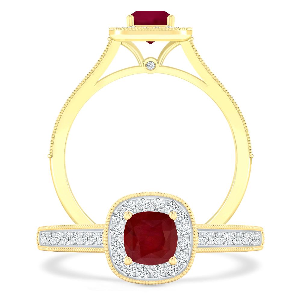 Yellow Gold - Ruby