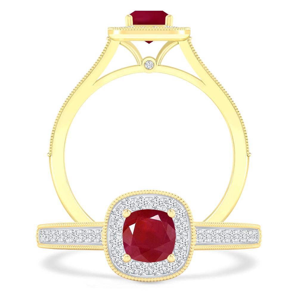 Yellow Gold - Ruby