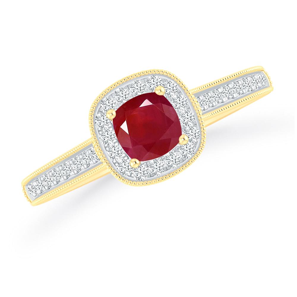 Yellow Gold - Ruby