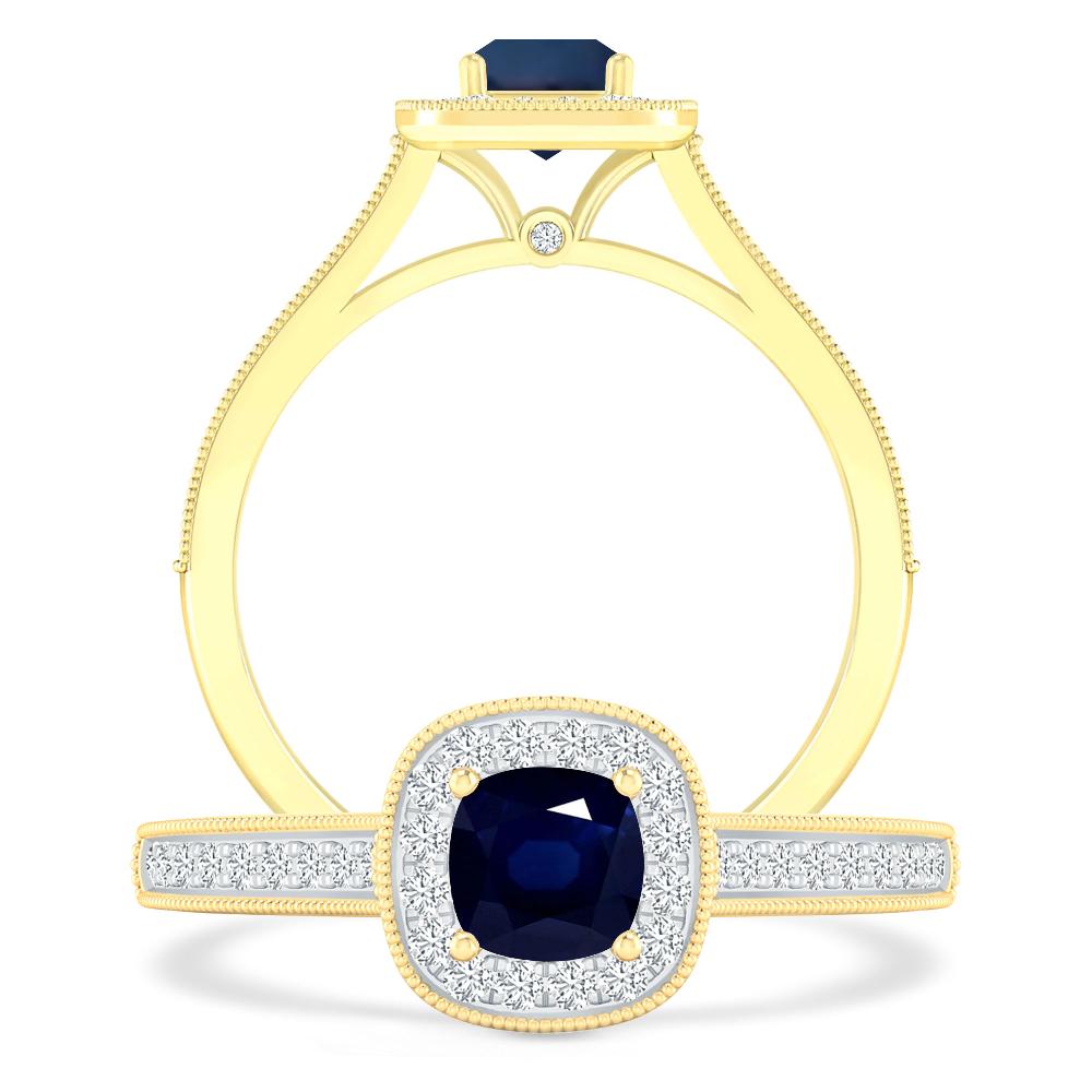 Yellow Gold - Sapphire