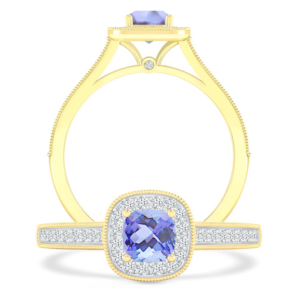 Yellow Gold - Tanzanite