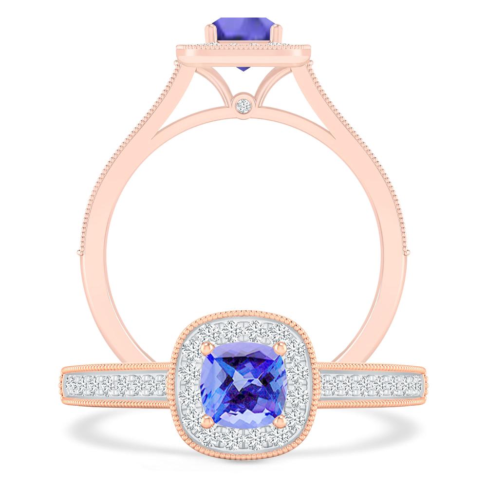 Rose Gold - Tanzanite