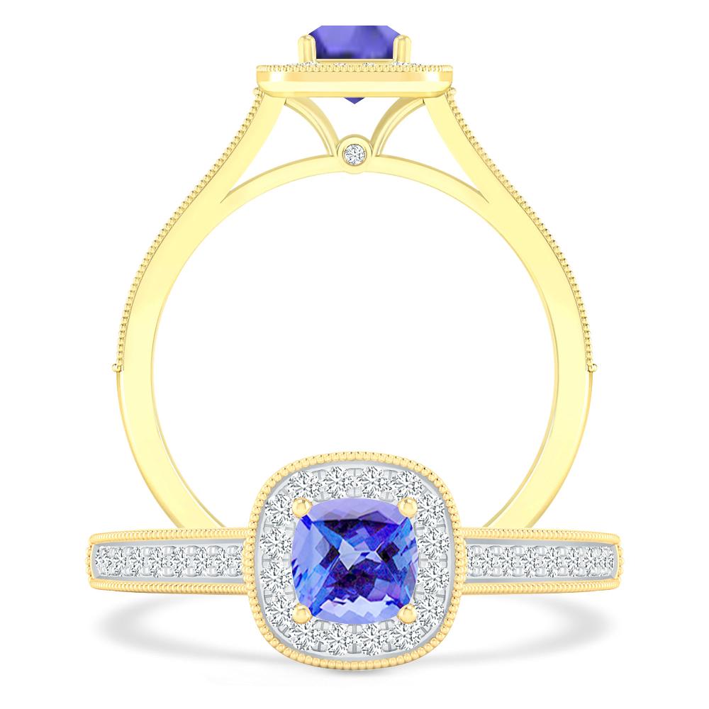 Yellow Gold - Tanzanite