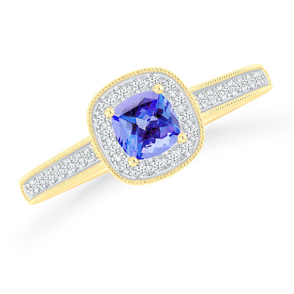 Yellow Gold - Tanzanite