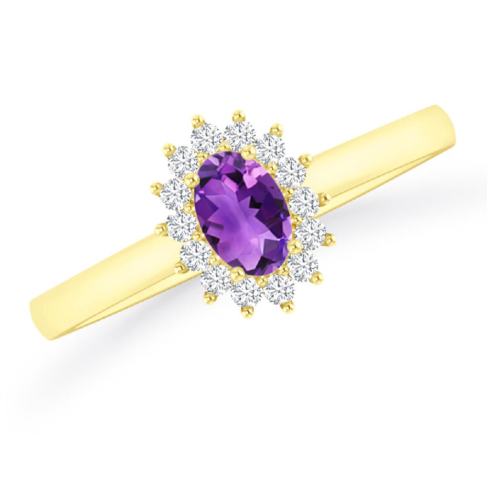 Yellow Gold - Amethyst