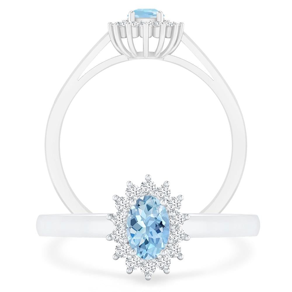 White Gold - Aquamarine