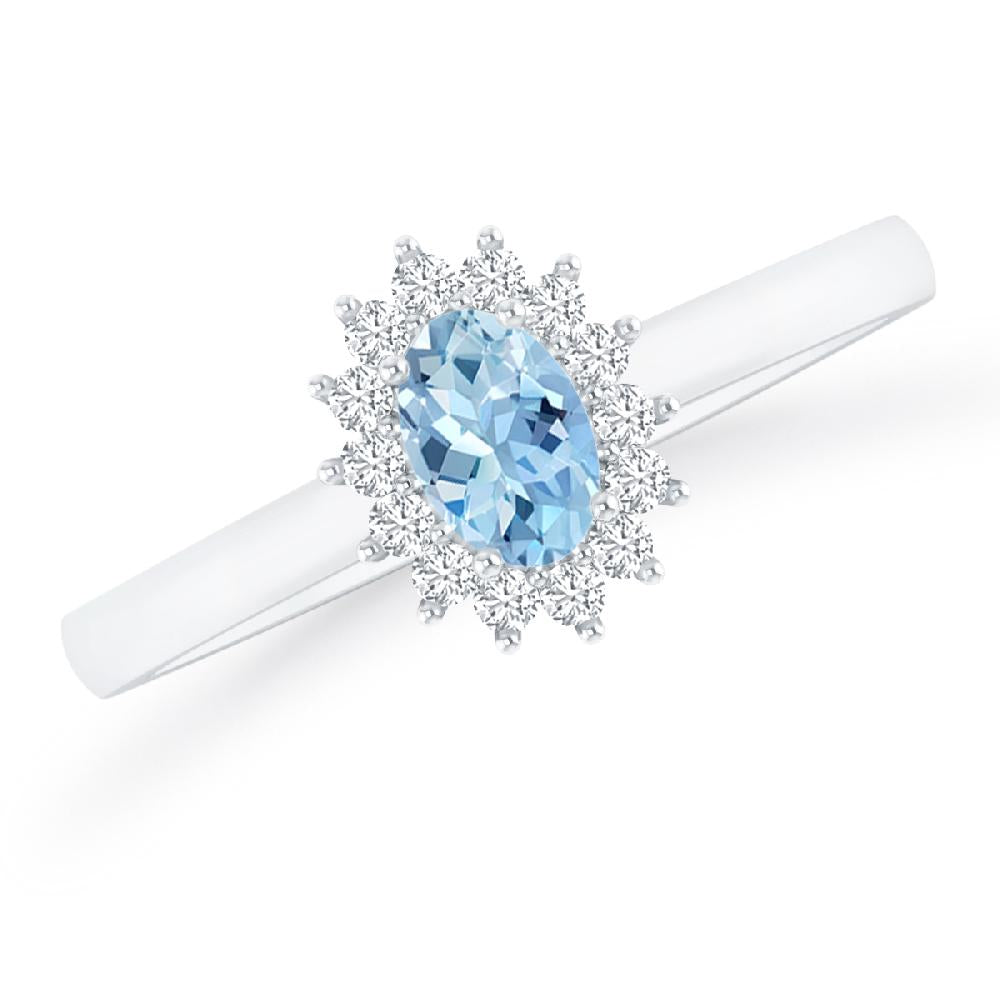 White Gold - Aquamarine