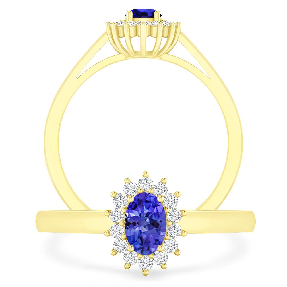 Yellow Gold - Tanzanite