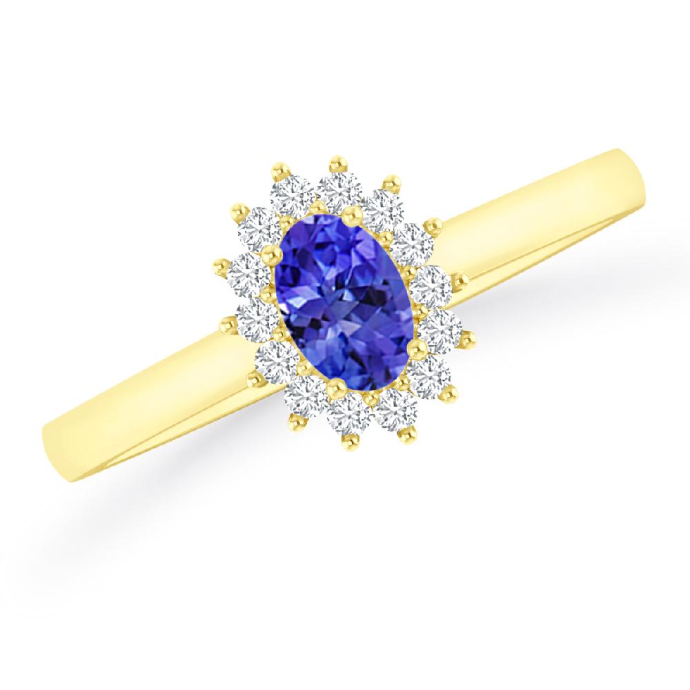 Yellow Gold - Tanzanite