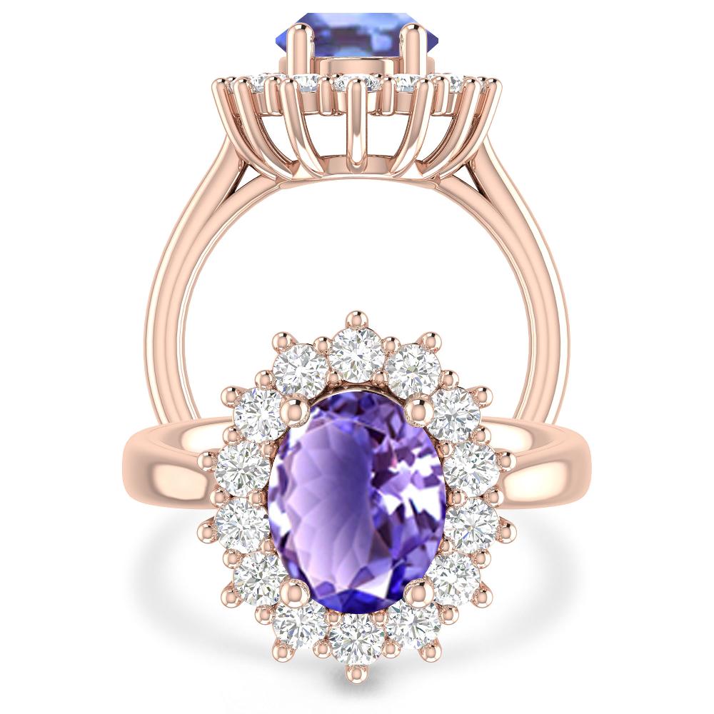 Rose Gold - Tanzanite