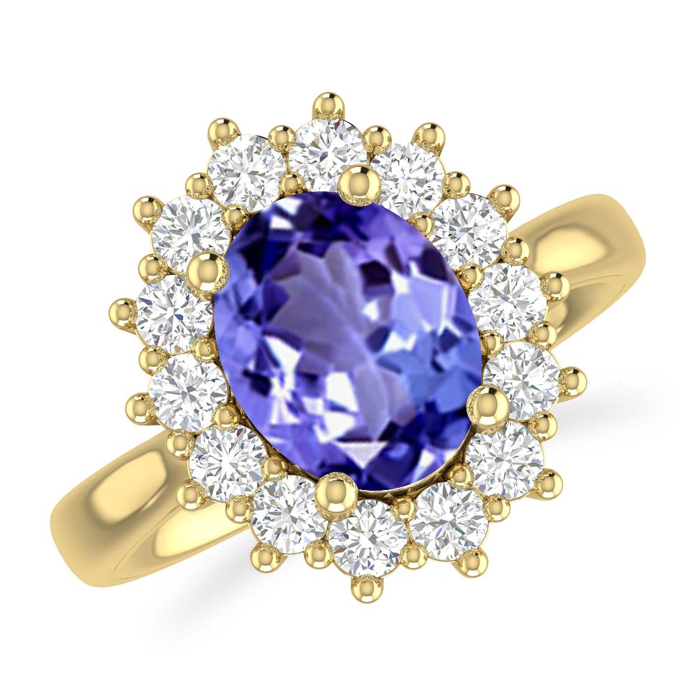 Yellow Gold - Tanzanite