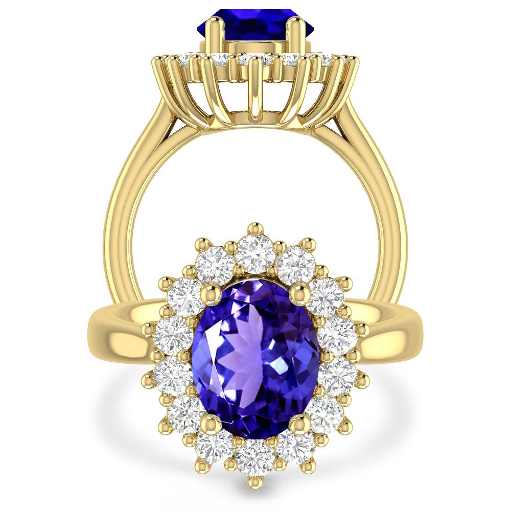 Yellow Gold - Tanzanite