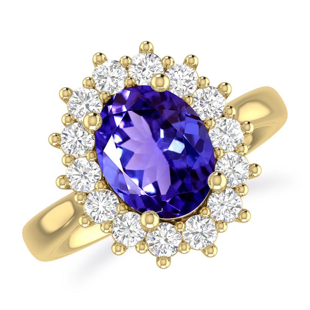 Yellow Gold - Tanzanite