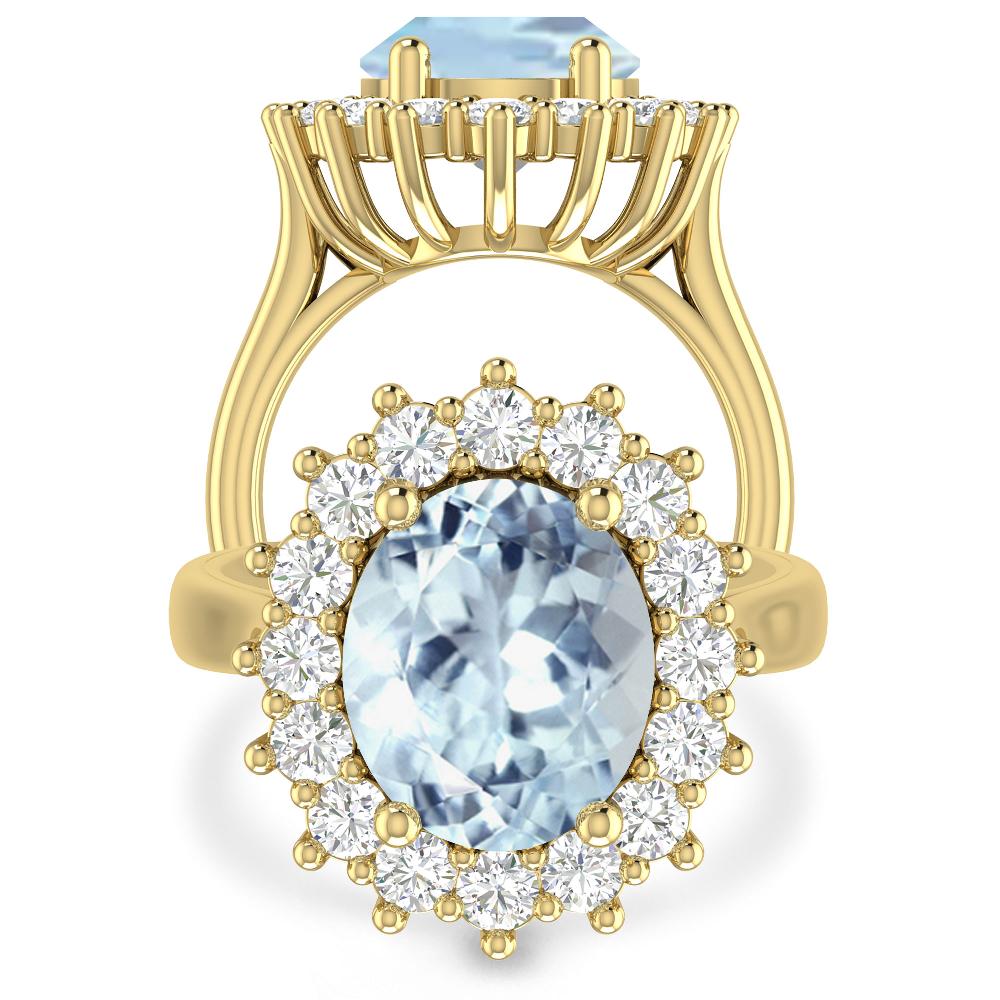 Yellow Gold - Aquamarine