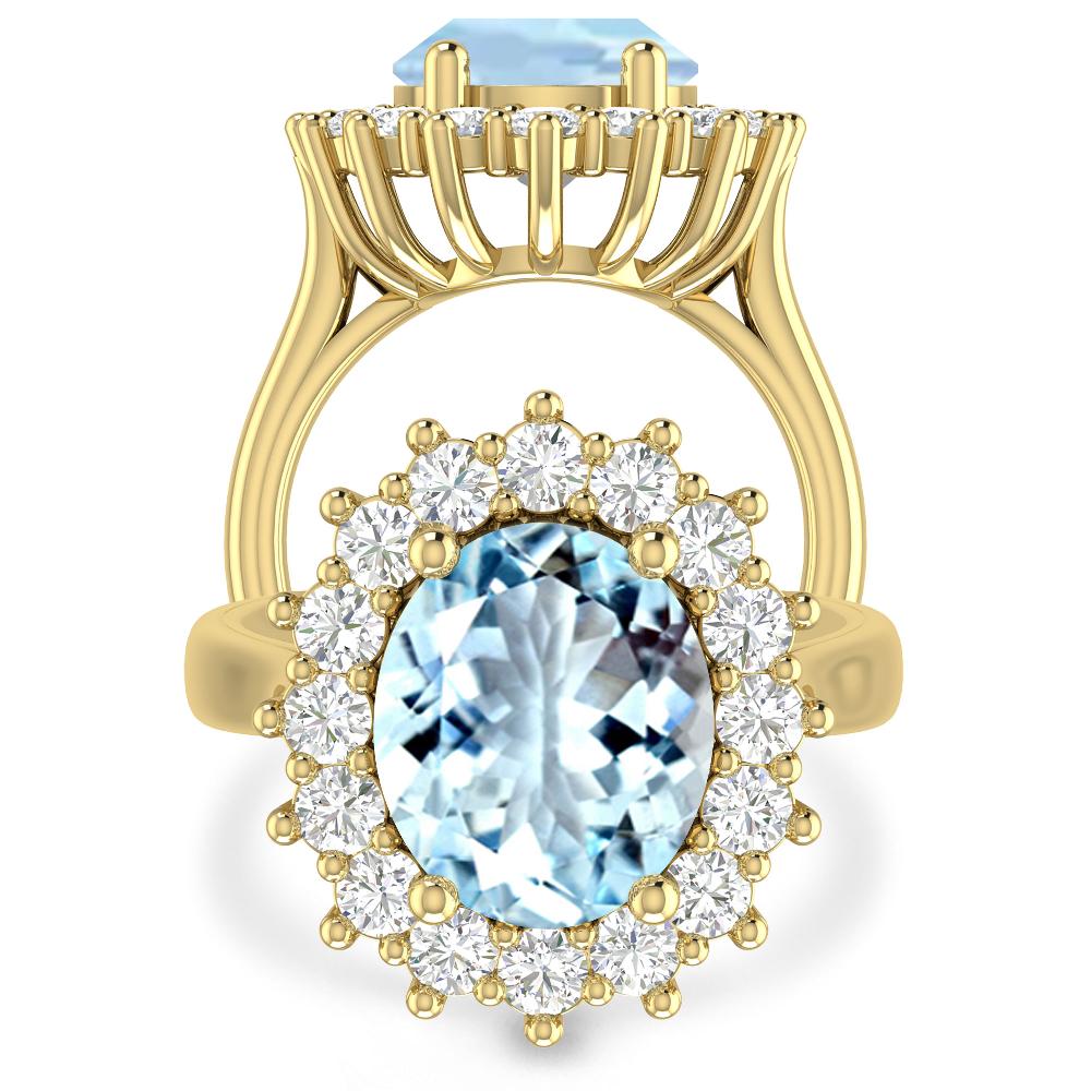 Yellow Gold - Aquamarine