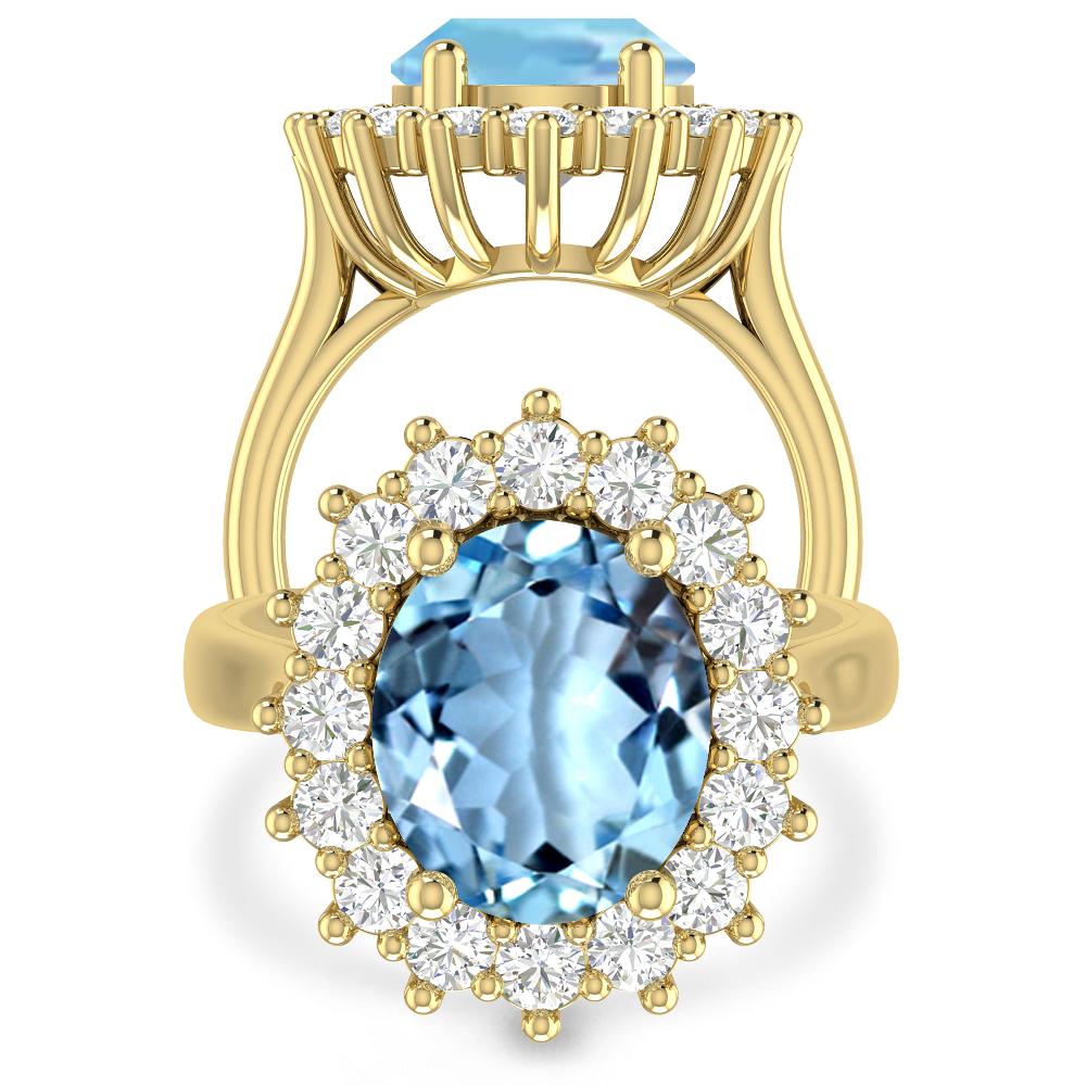 Yellow Gold - Aquamarine