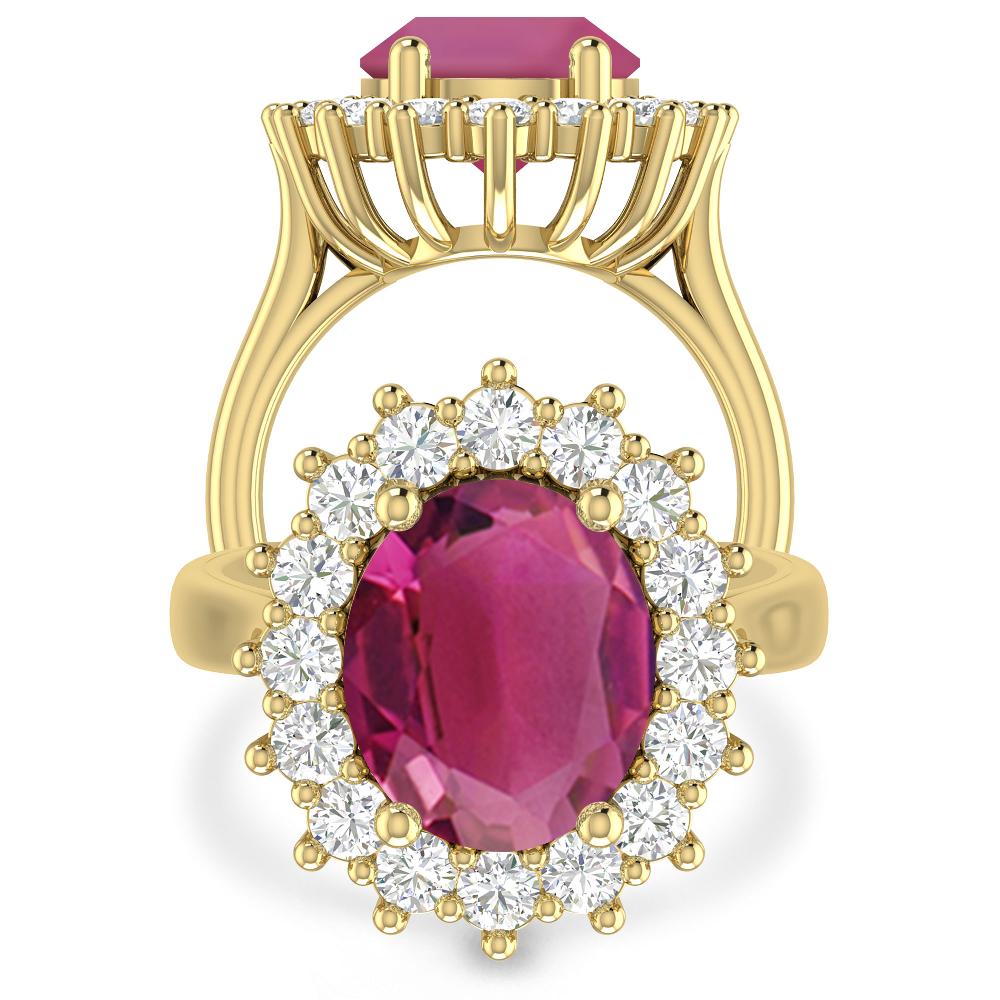 Yellow Gold - Pink Tourmaline