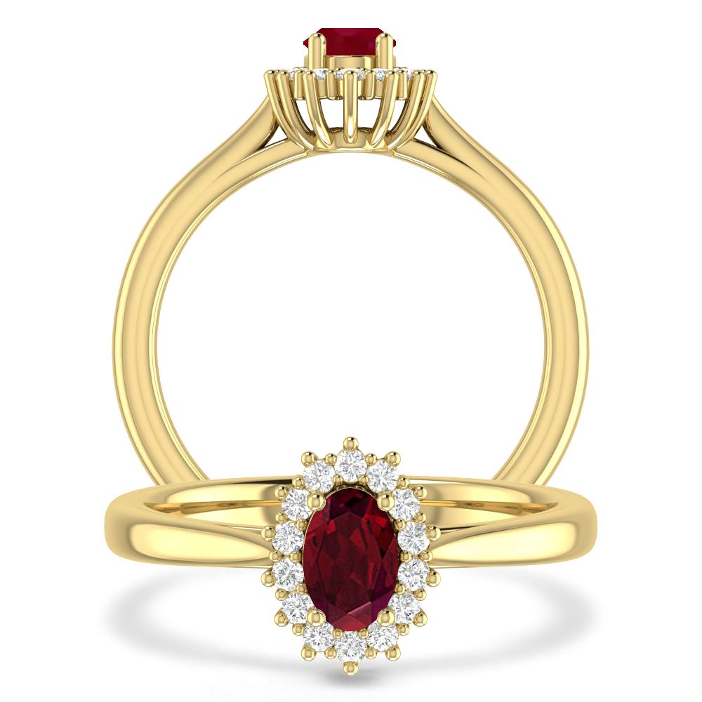 Yellow Gold - Garnet