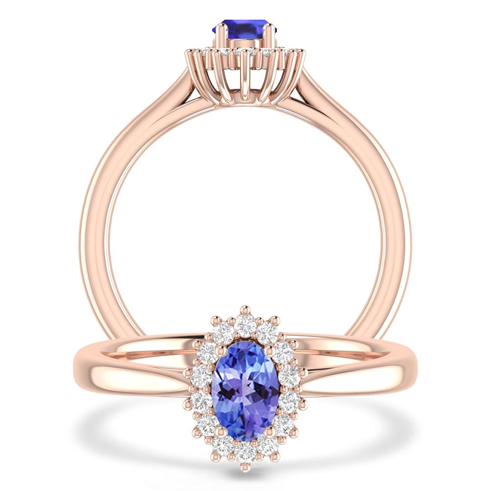 Rose Gold - Tanzanite