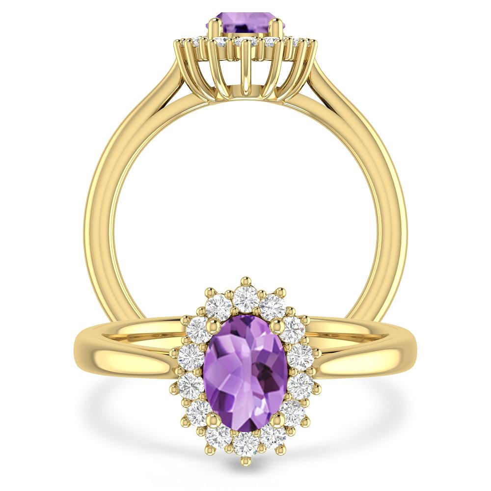 Yellow Gold - Amethyst