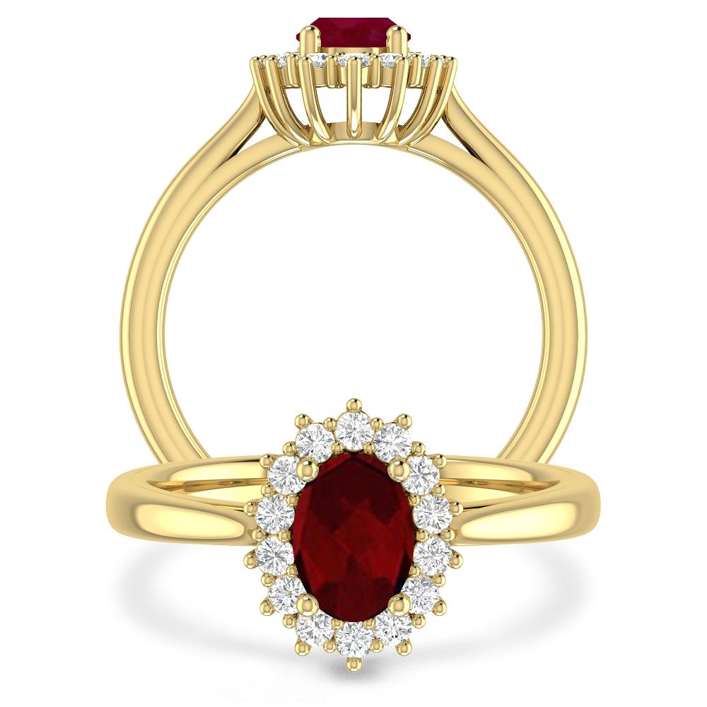 Yellow Gold - Garnet