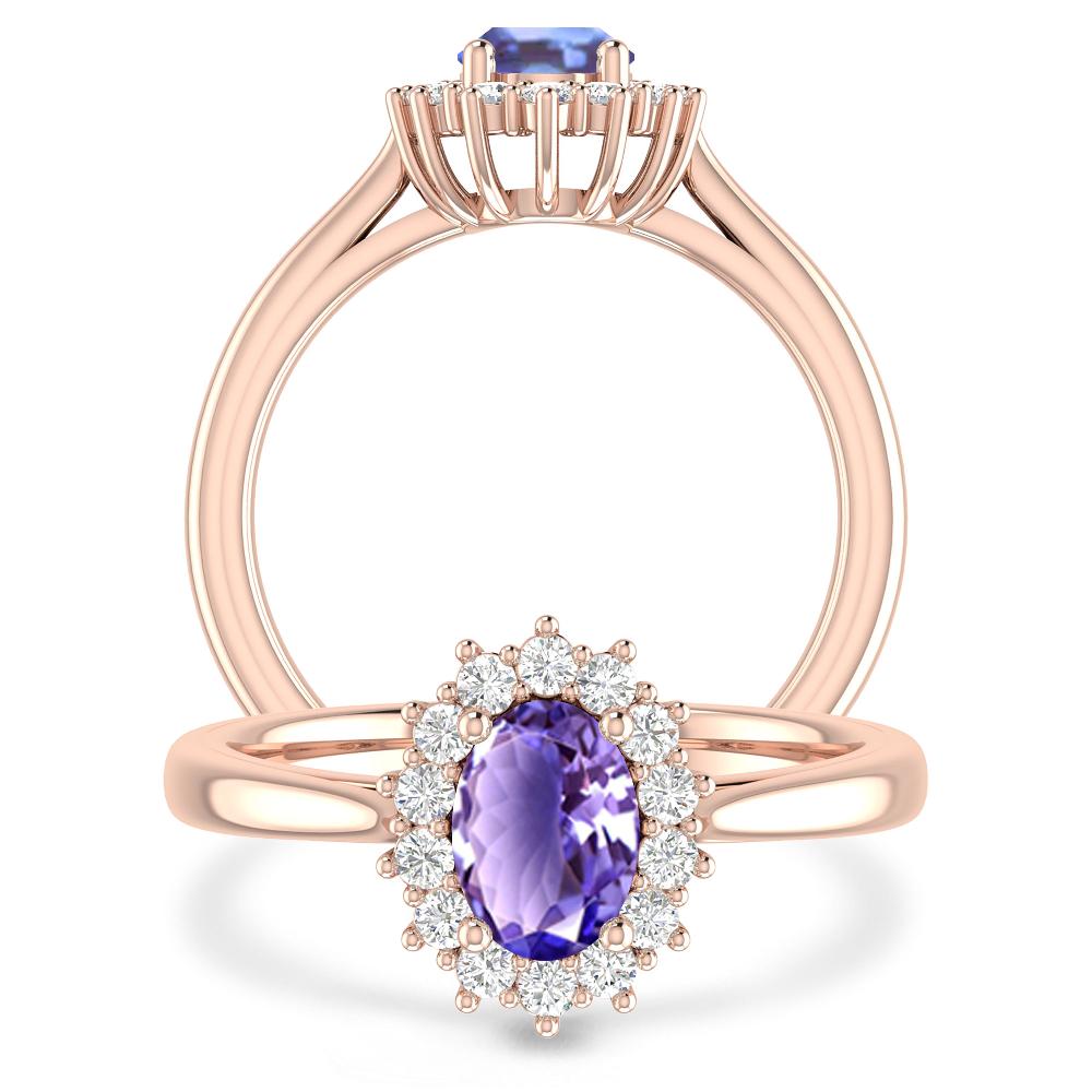 Rose Gold - Tanzanite