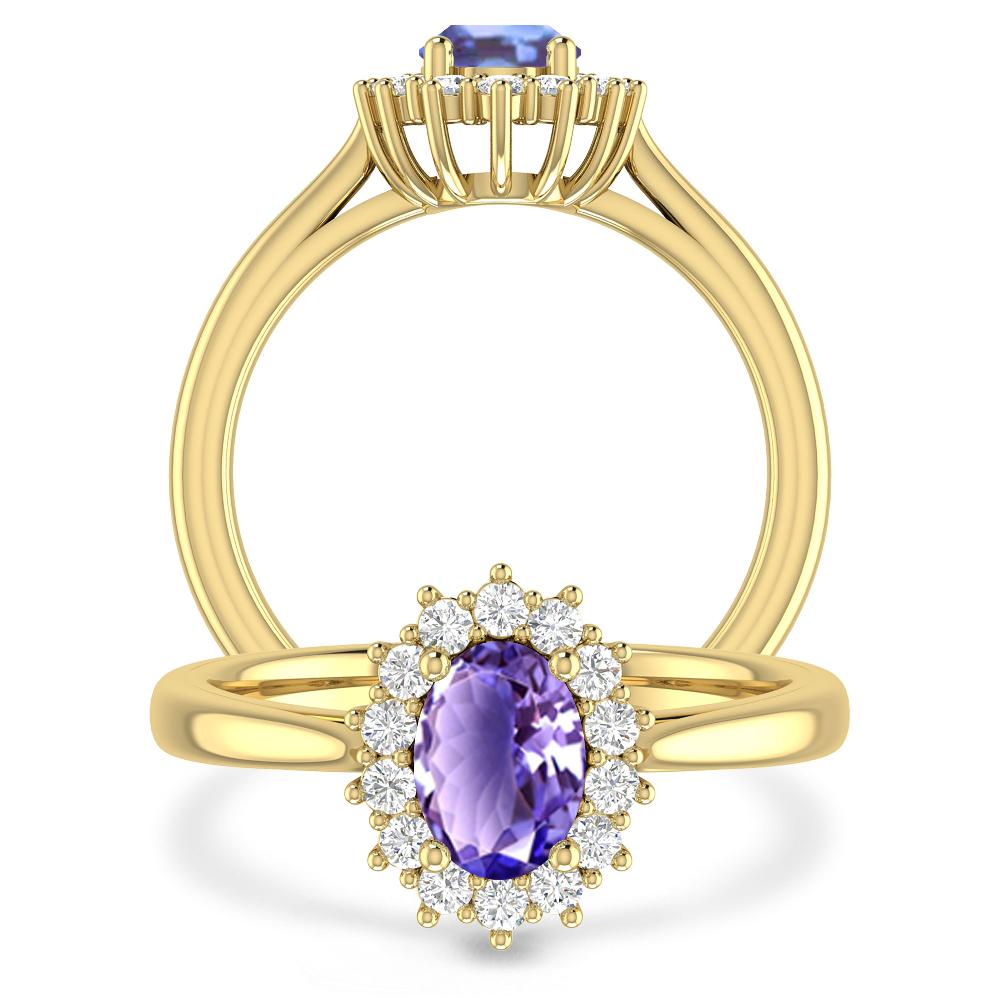 Yellow Gold - Tanzanite