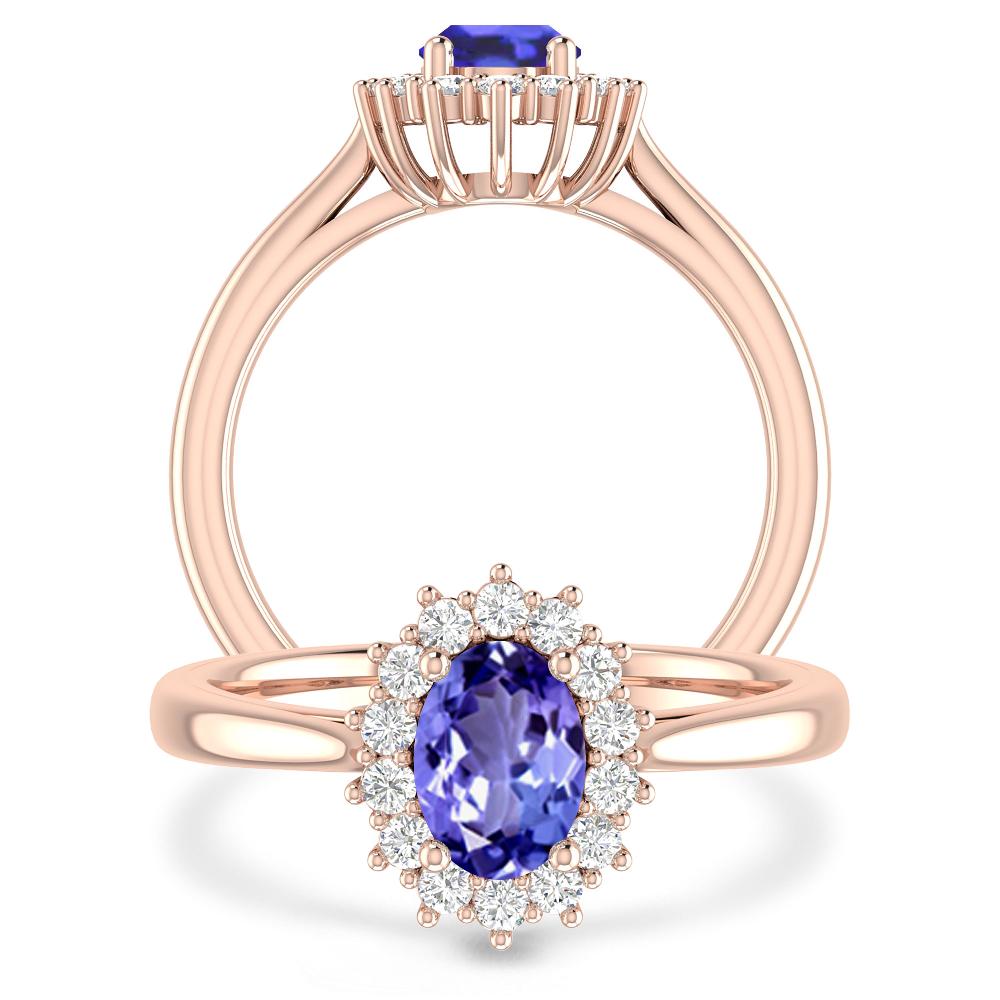 Rose Gold - Tanzanite
