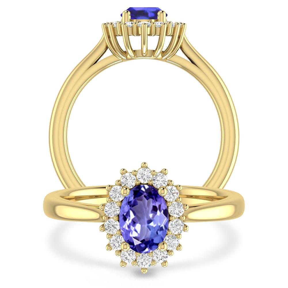 Yellow Gold - Tanzanite