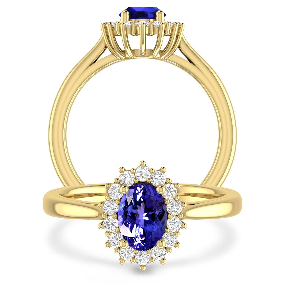 Yellow Gold - Tanzanite