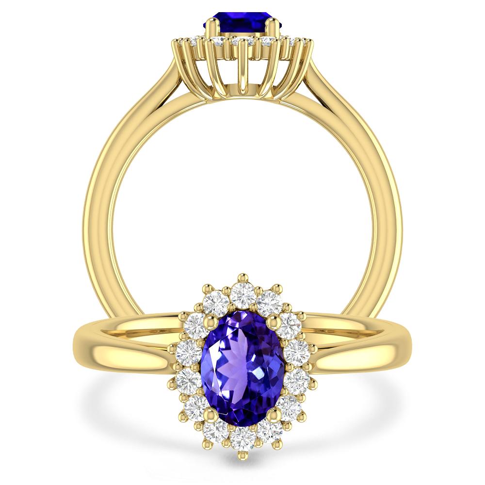 Yellow Gold - Tanzanite