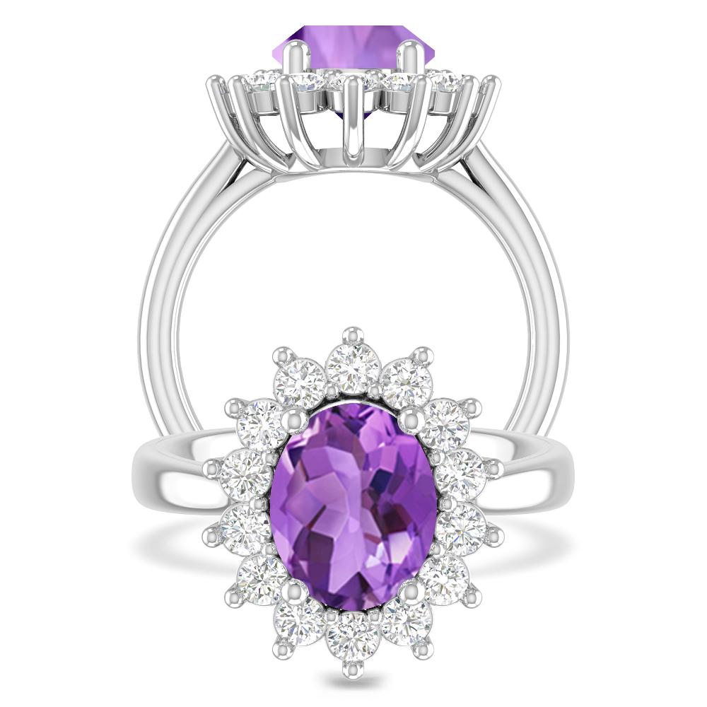 White Gold - Amethyst