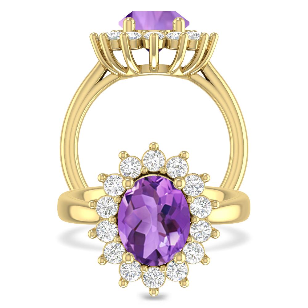 Yellow Gold - Amethyst
