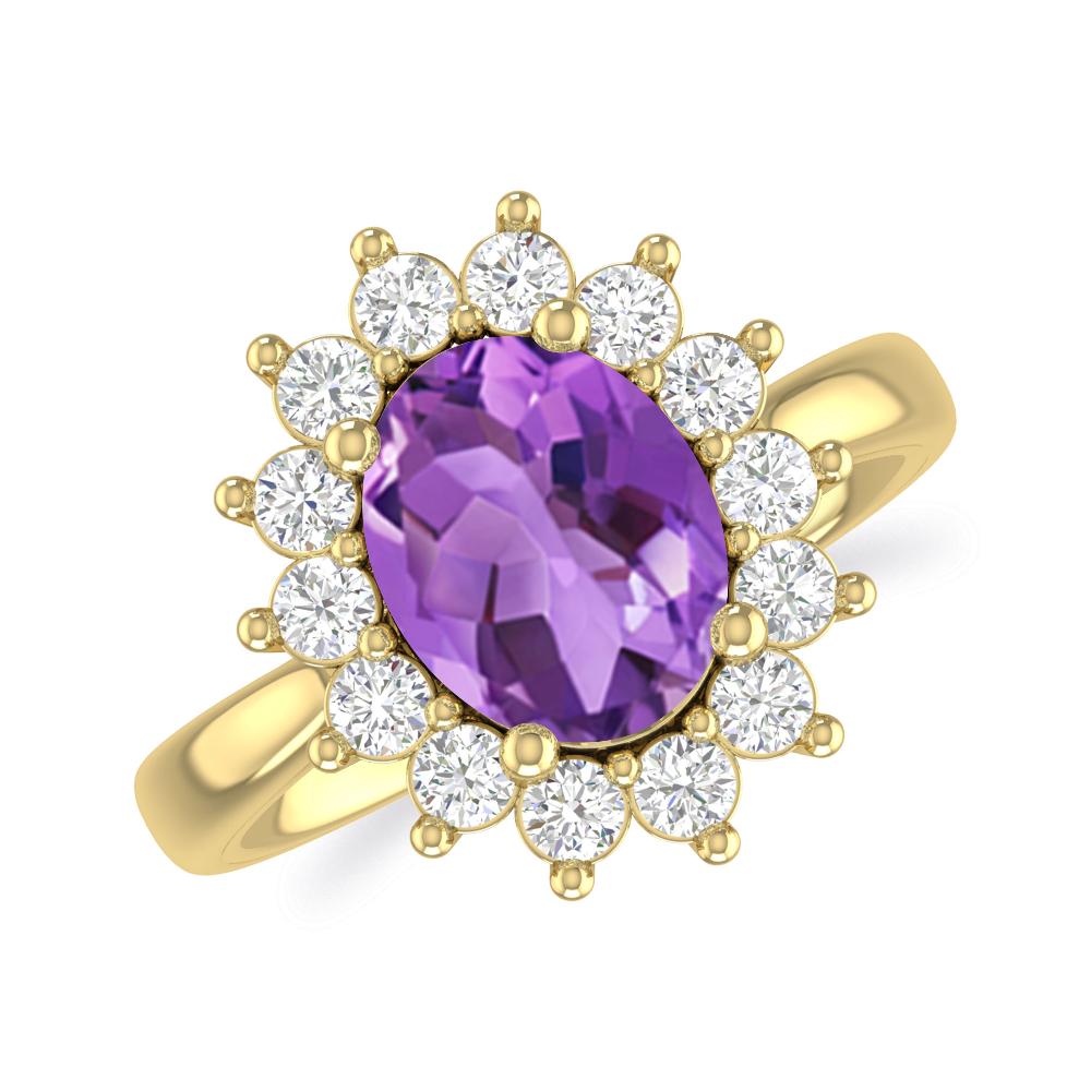 Yellow Gold - Amethyst