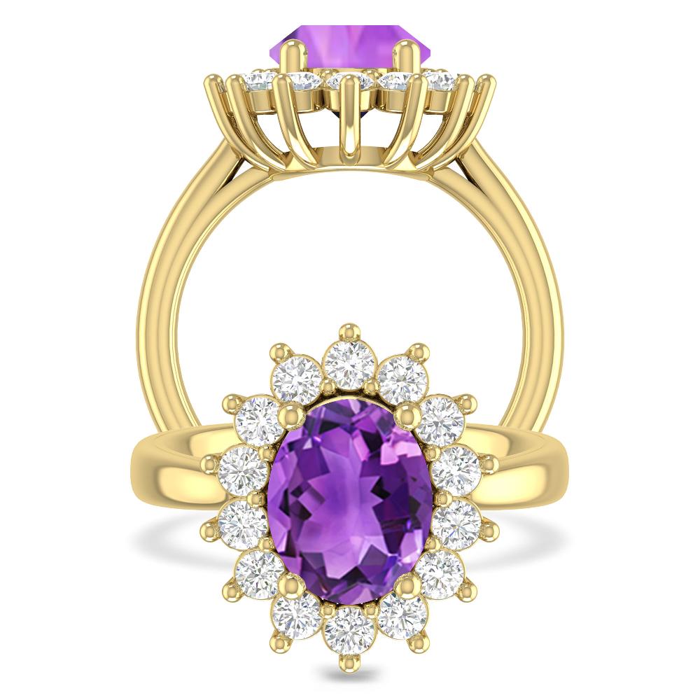 Yellow Gold - Amethyst