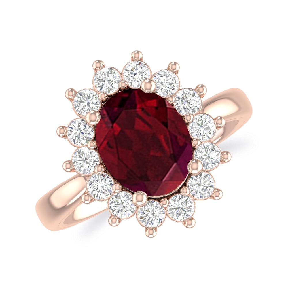 Rose Gold - Garnet