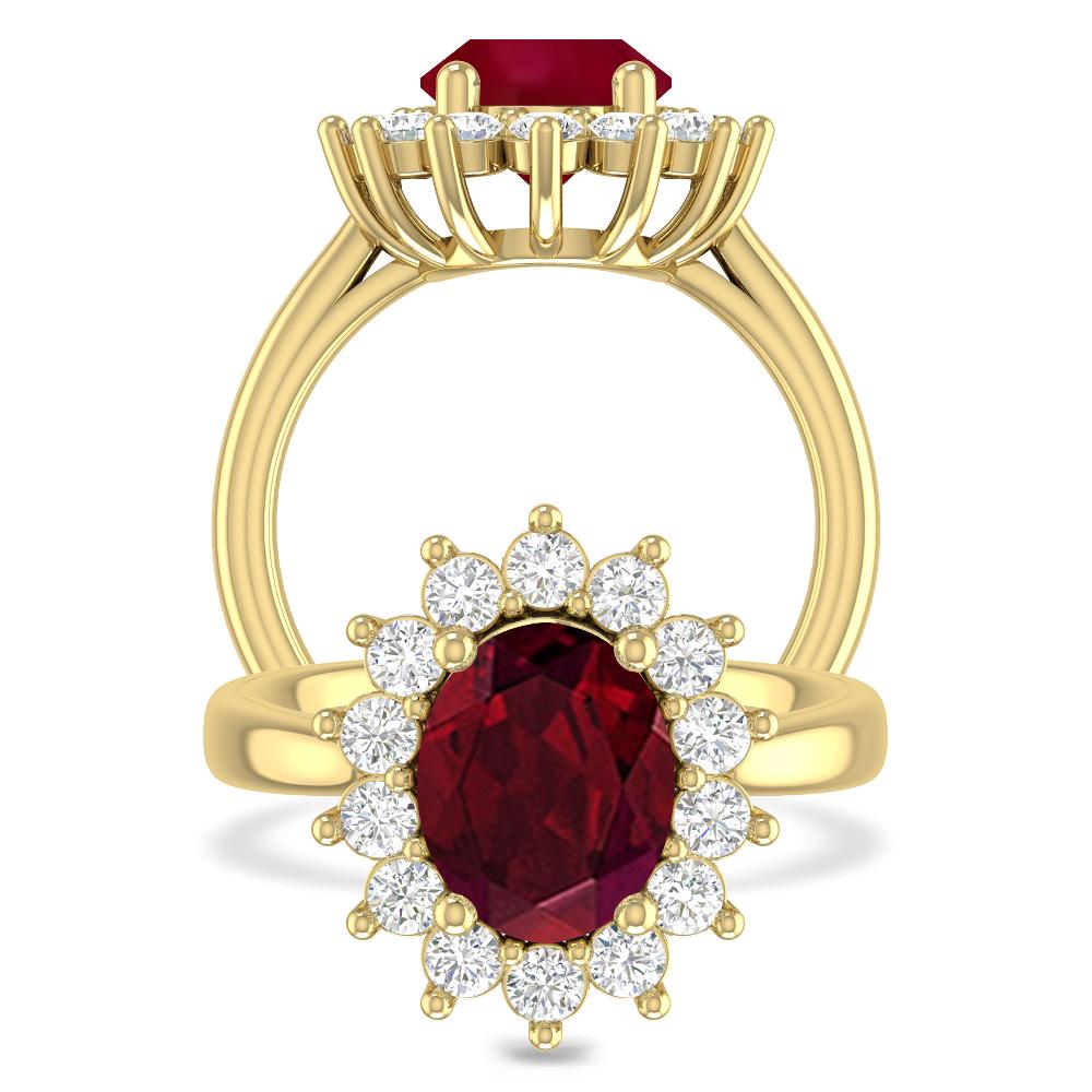Yellow Gold - Garnet