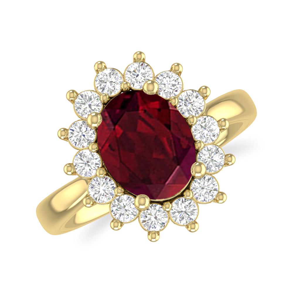 Yellow Gold - Garnet