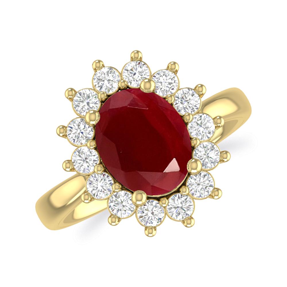 Yellow Gold - Ruby