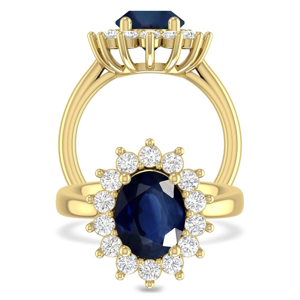 Yellow Gold - Sapphire