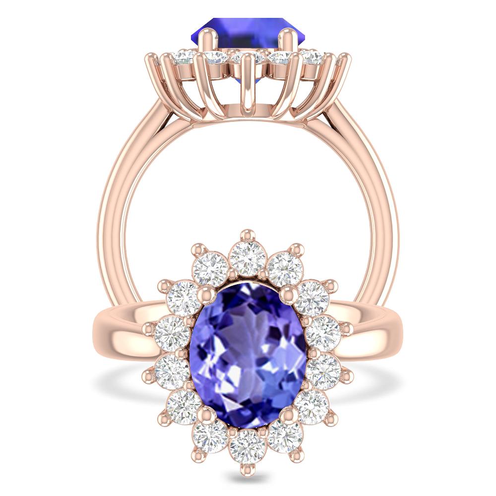 Rose Gold - Tanzanite