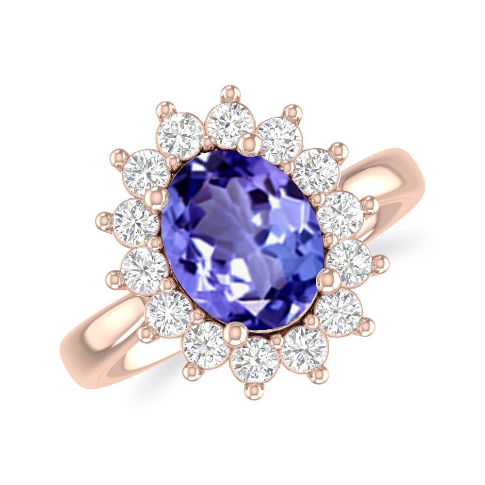 Rose Gold - Tanzanite