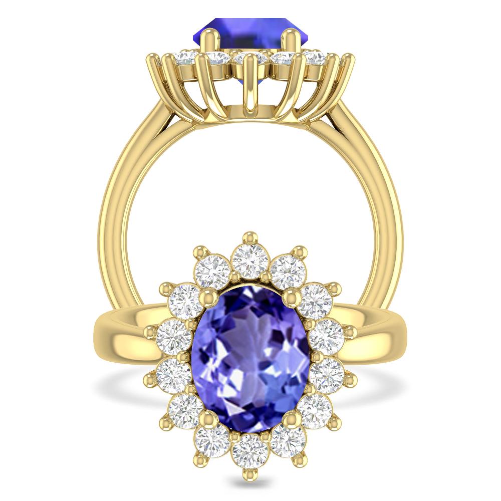 Yellow Gold - Tanzanite