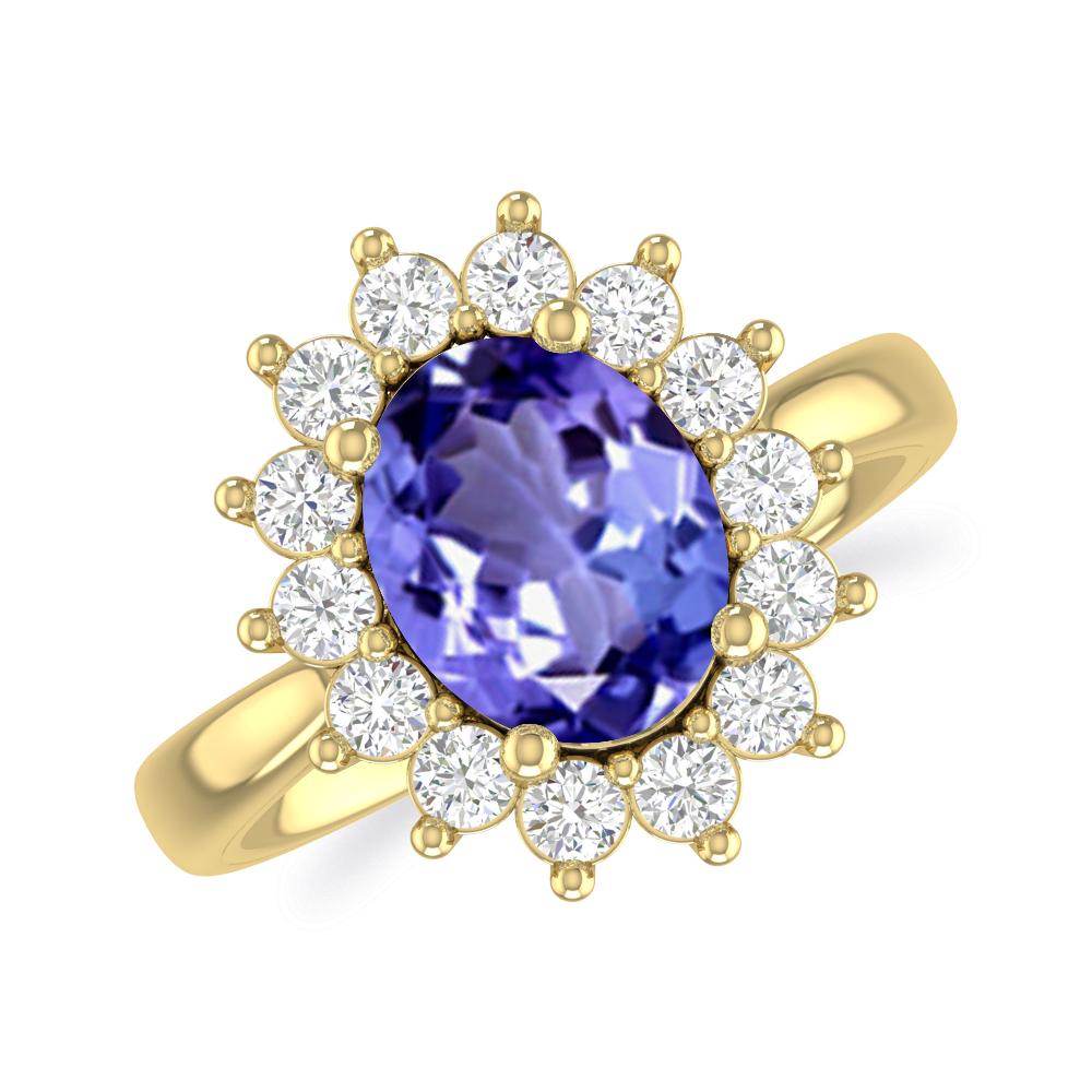 Yellow Gold - Tanzanite