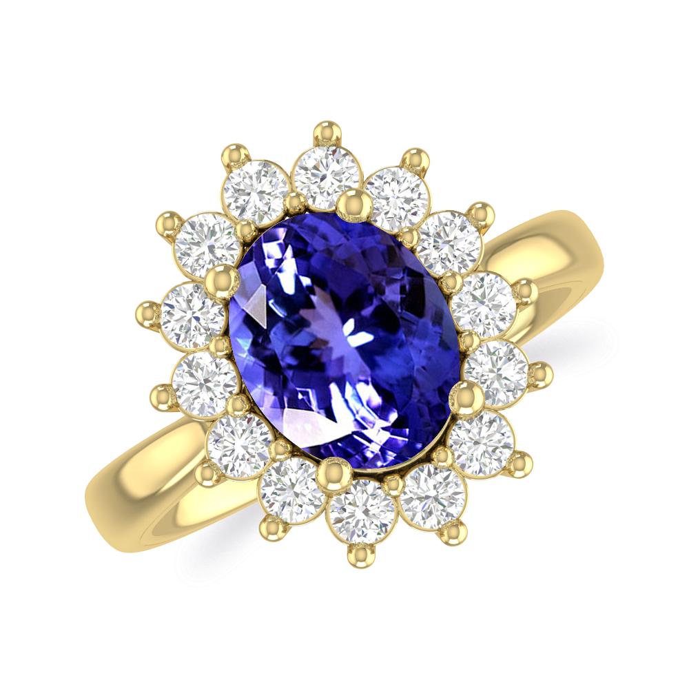 Yellow Gold - Tanzanite
