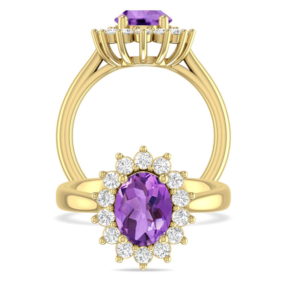 Yellow Gold - Amethyst