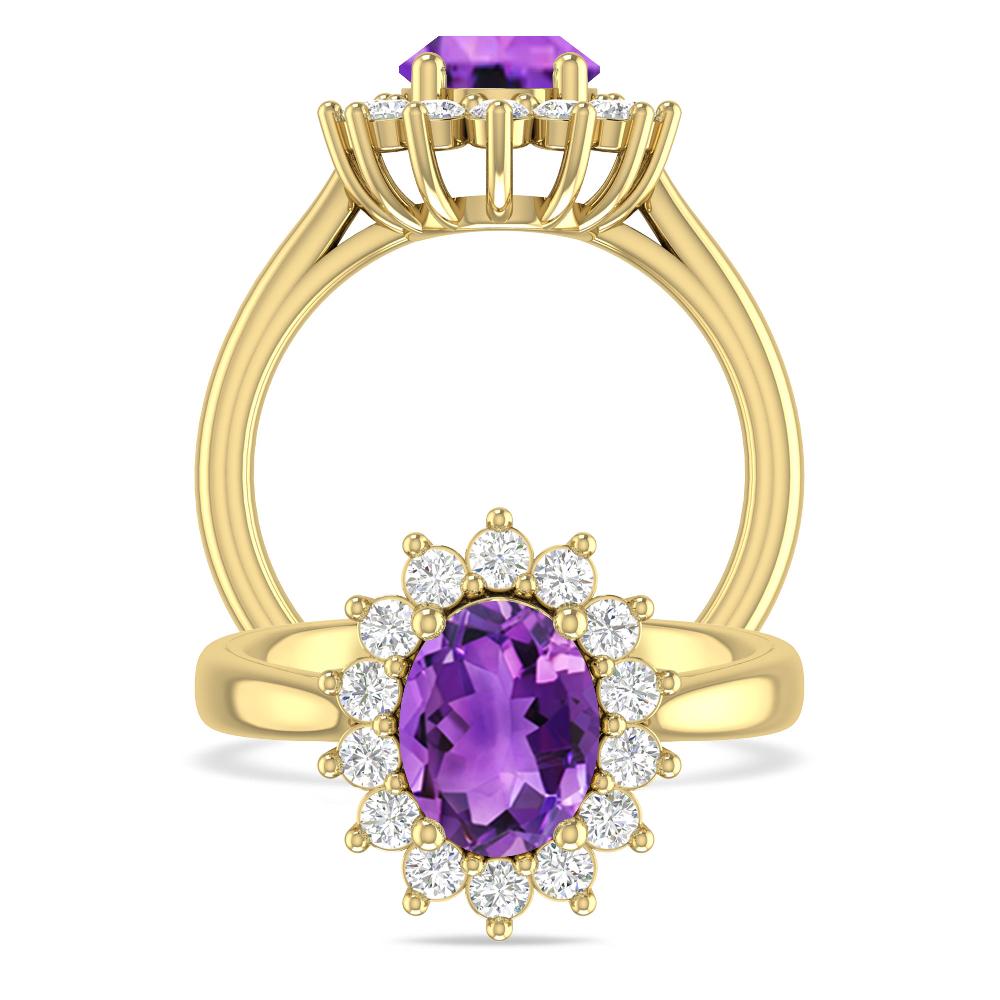 Yellow Gold - Amethyst