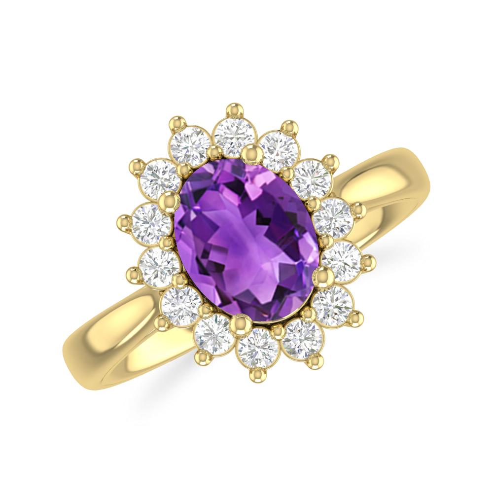 Yellow Gold - Amethyst