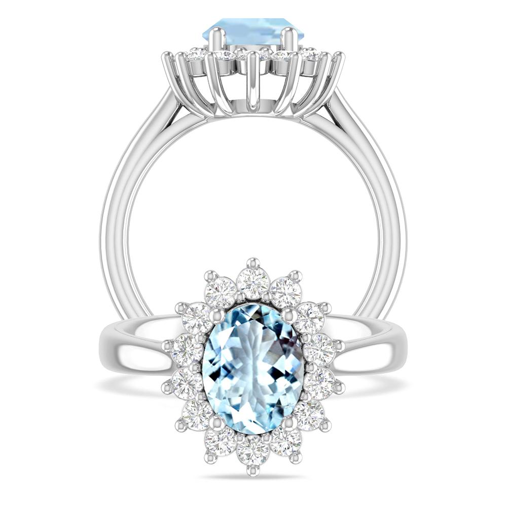 White Gold - Aquamarine