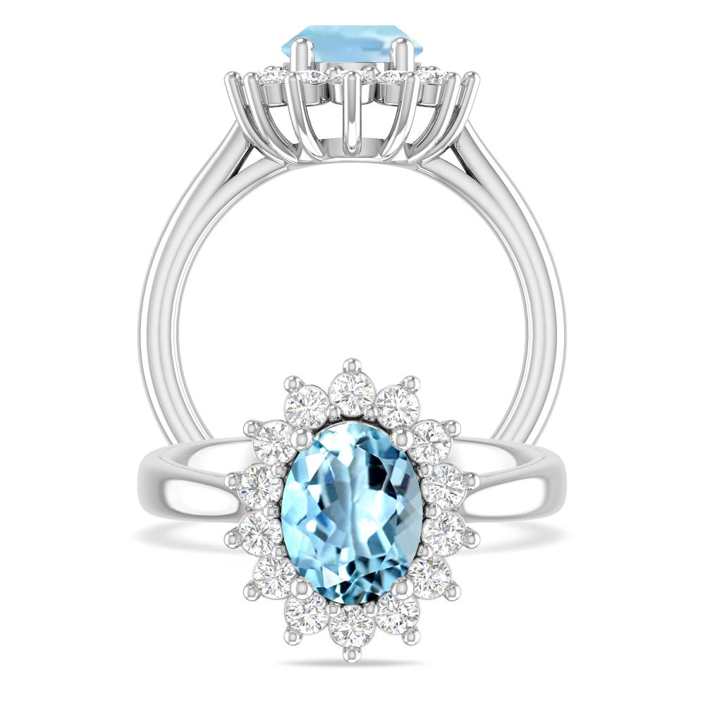 White Gold - Aquamarine